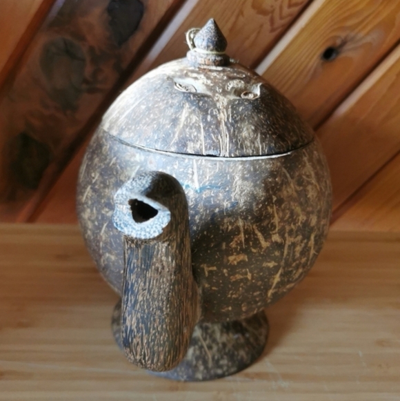 Coconut Shell Teapot - Picture 3 of 12